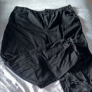 Black Parachute/ Cargo Casual Pants